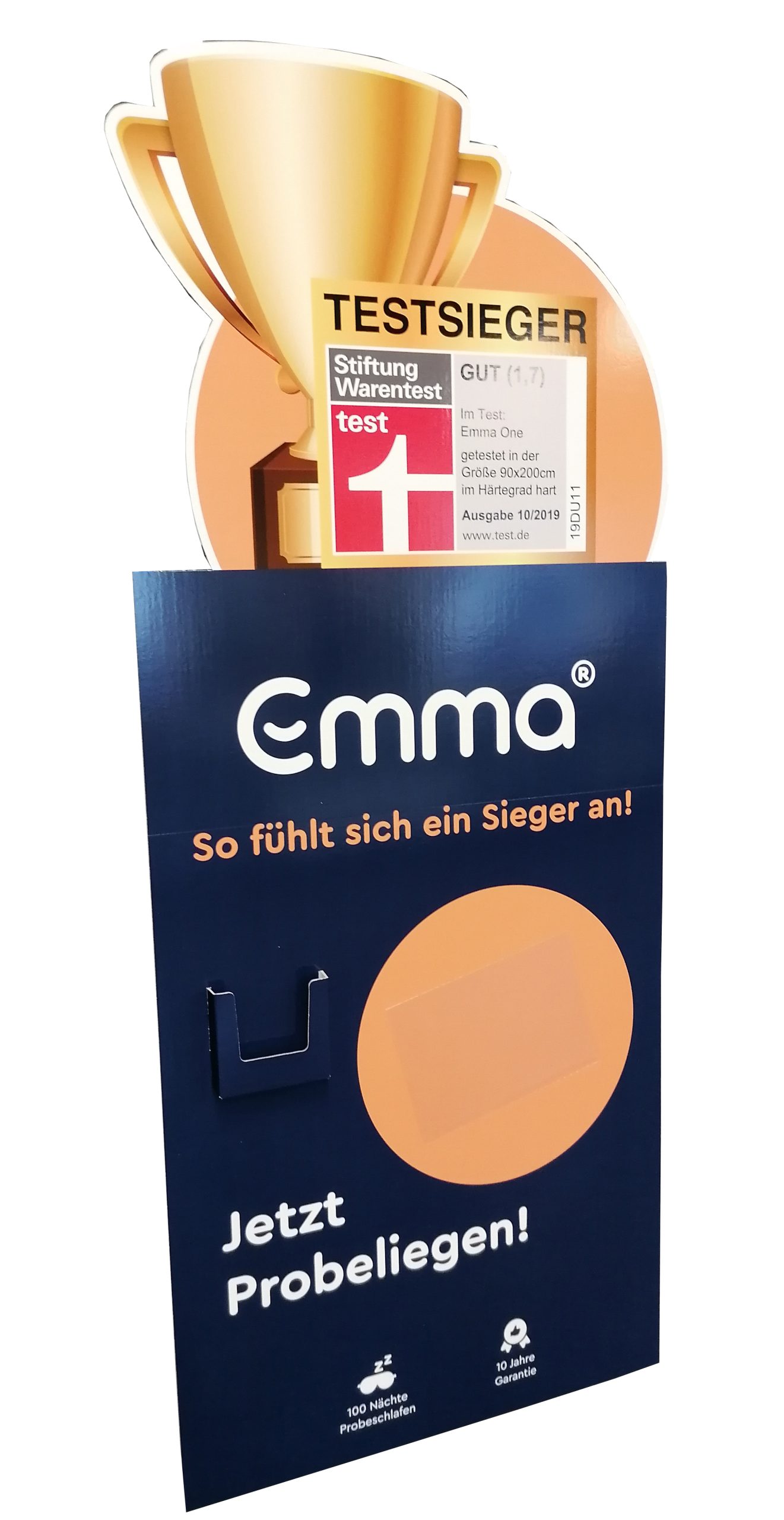Plakataufsteller mit Rückenstütze